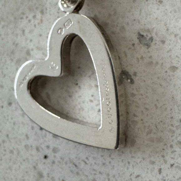 Gucci Sterling Silver Heart Ball Chain Toggle Bracelet Genuine Signed - Picture 14 of 16